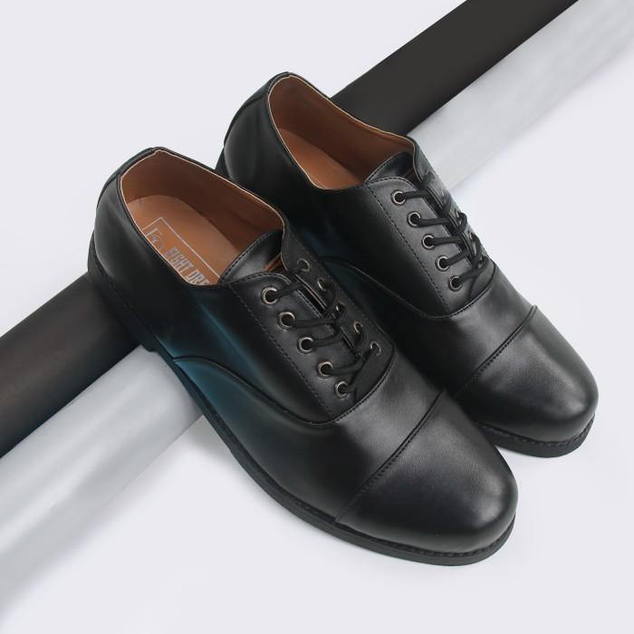 TERLARIS - OXFORD FULL BLACK | EIGHT DREAM | SEPATU PANTOFEL PRIA