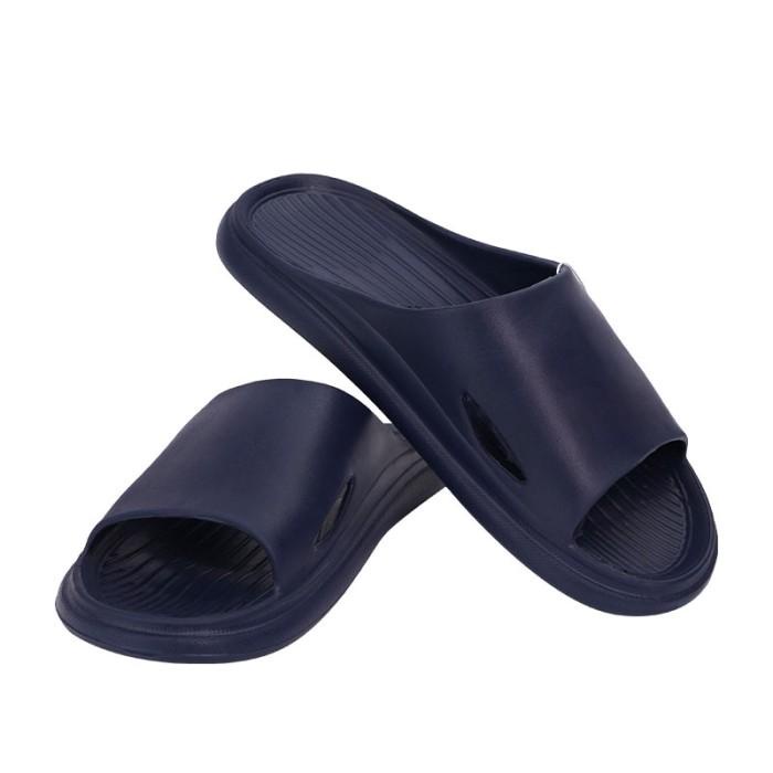 TERLARIS - KKV 40000KM SANDAL RUMAH KAMAR MANDI PRIA KARET BIRU HITAM 42 43 44 45