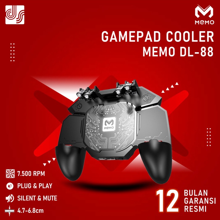 MEMO DL88 DL-88 GAMEPAD 6 FINGERPLAY GAMING COOLER THERMAL COOLING FAN