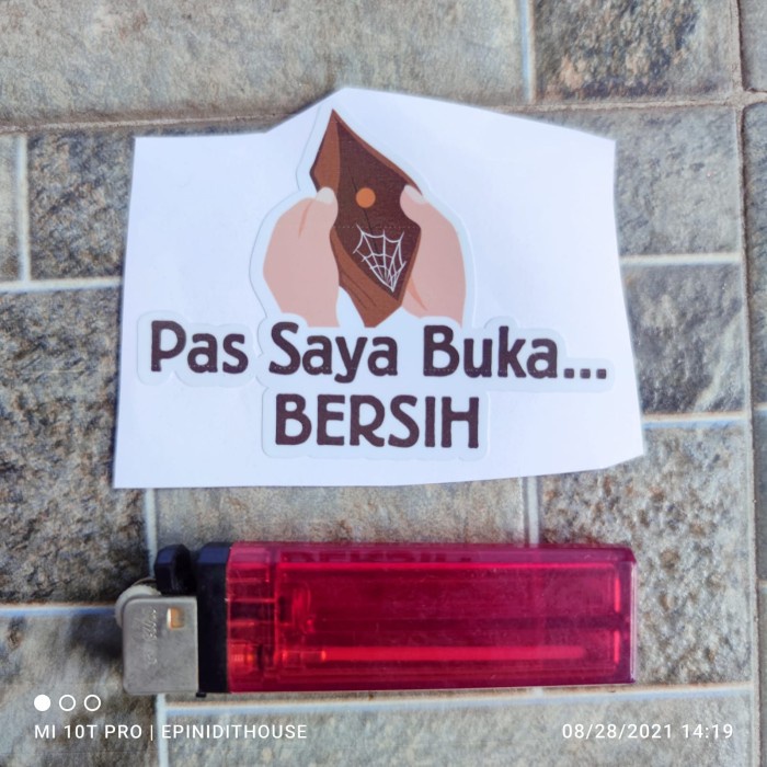 

Terlaris - Stiker Vinyl Pas Saya Buka Bersih Dompet Kata Lucu Nyleneh Humor Motor