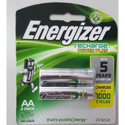 populer] Baterai / Batre Energizer recharge AA / Cas ulang 2000mAh