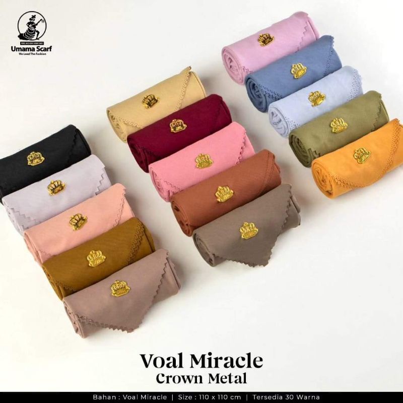 [Grosir/5Pcs]Segiempat Umama Lasercut Voal Miracle Crown Umama
