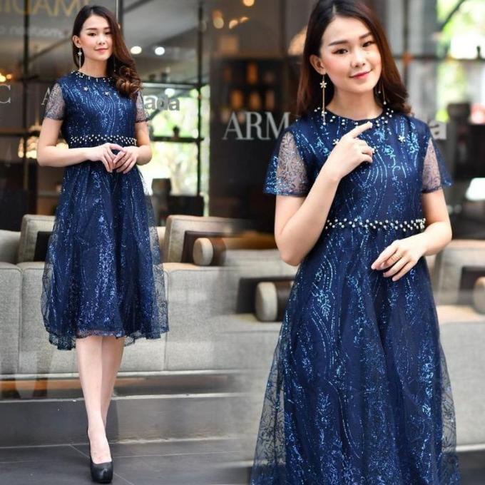 Natal // New Dress Pesta Wanita Korea Gereja Gaun Dewasa Baju Natal Imlek Murah Limited Edition