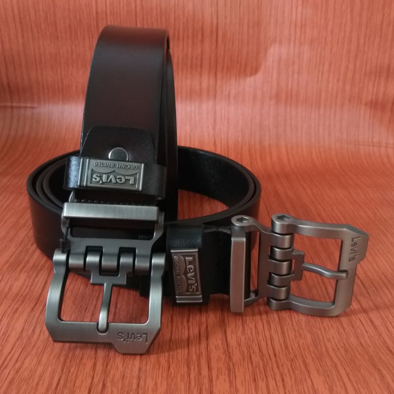 Sabuk Kulit Pria/Gesper Selapis Kulit