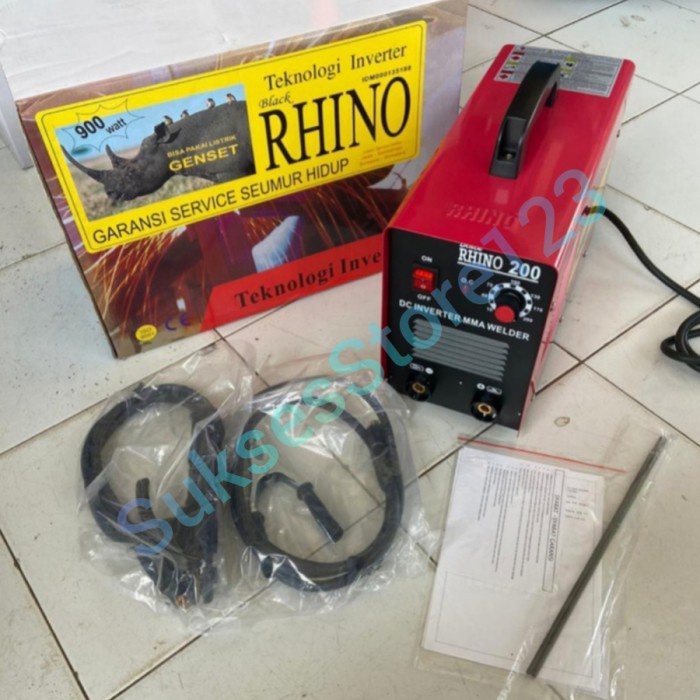 [Original] Mesin Las Listrik 200 A Travo Trafo Las Inverter Rhino Mma 900W/Watt Terbaru