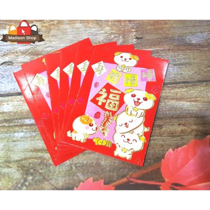 

{ Dragombol_Official } 3751 Angpao Tahun Baru 2018 Anjing Dekorasi Imlek Red Pocket Hongbao Original