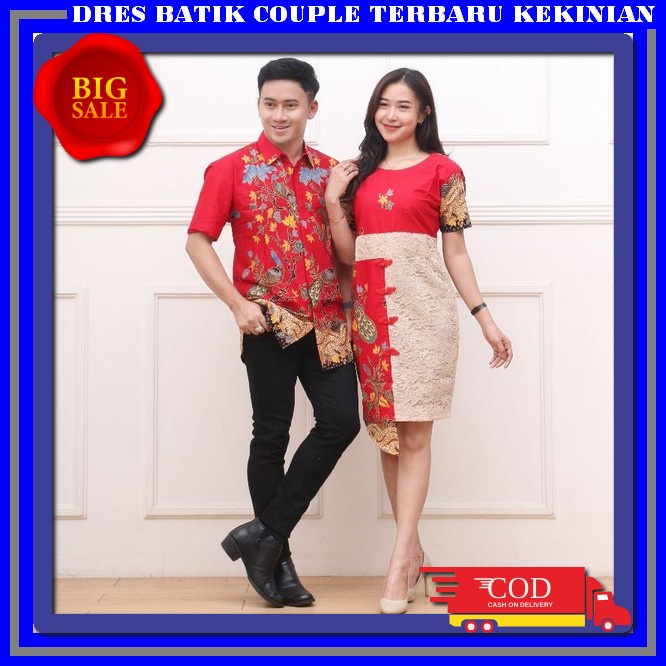 Baju Couple Pasangan Kondangan 2023 Pakaian Sepasang Wanita Pria Batek Kapel Natalan Batek Kapelan K