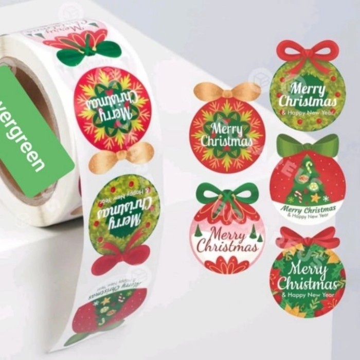 

------] Sticker Christmas Stiker Natal Souvenir Hiasan Kertas Tempel