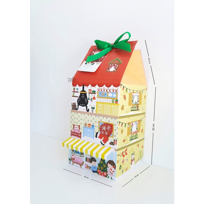 Hariya (3Toples500-Ch03) Dus Kue Kering Natal 3 Toples 500Gr (Isi10)