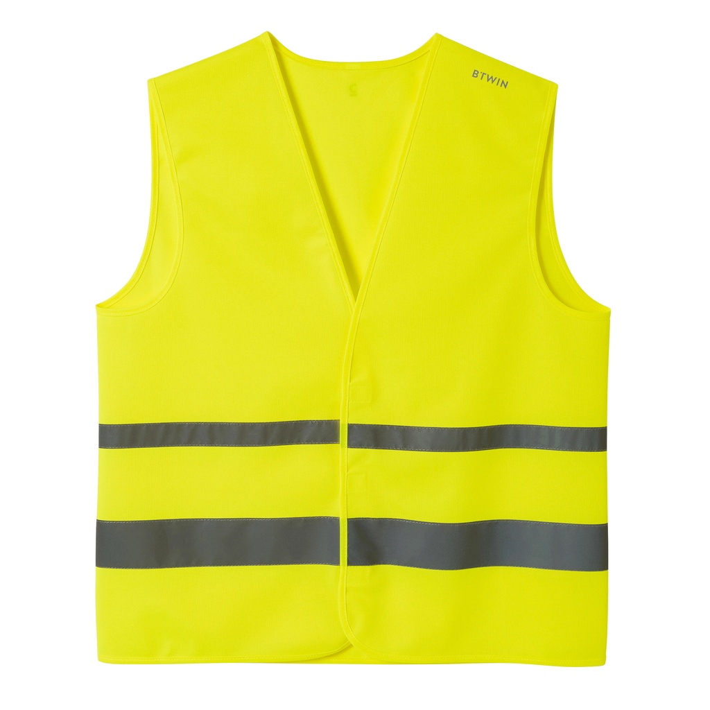 Decathlon BTWIN Rompi Safety Bersepeda Visibilitas Tinggi Dewasa 560 - Neon Yellow - 8749912