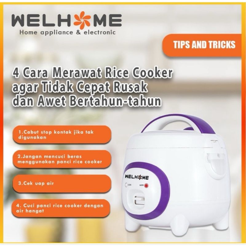 Rice Cooker Welhome [ BISA COD ]