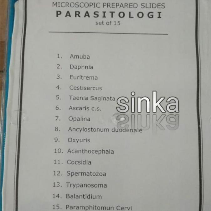 New Stock Preparat Parasitology, Preparate Parasit 1Box, Peraga Parasitologi