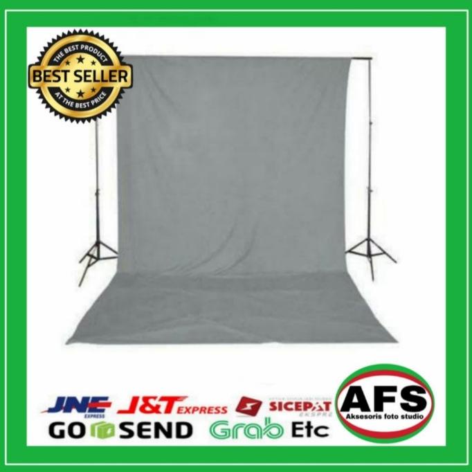 Background polos kain warna hitam 3 x 2,5 meter