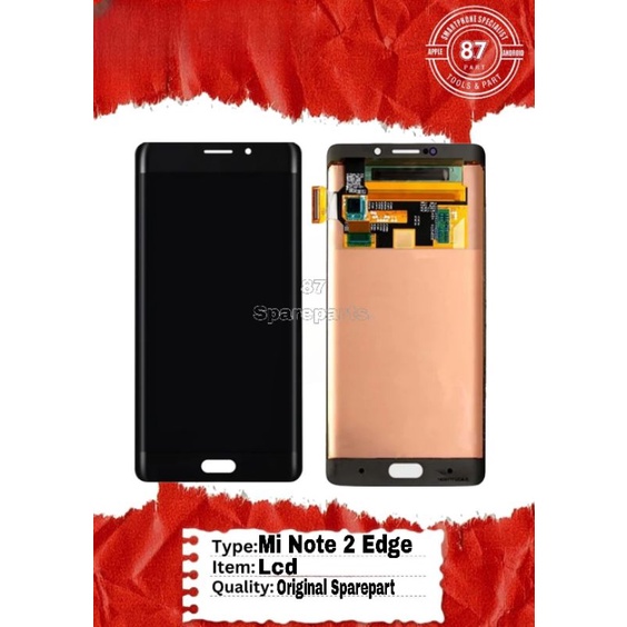 Layar Lcd Xiaomi Mi Note 2 Edge Fullset Touchscreen Original Quality Sparepart