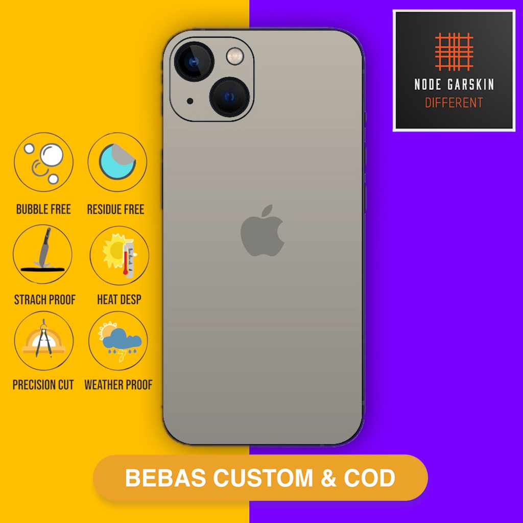 Garskin Skin iphone 13 mini Fullbody Atau Backonly natural titanium  - Vinyl Protector