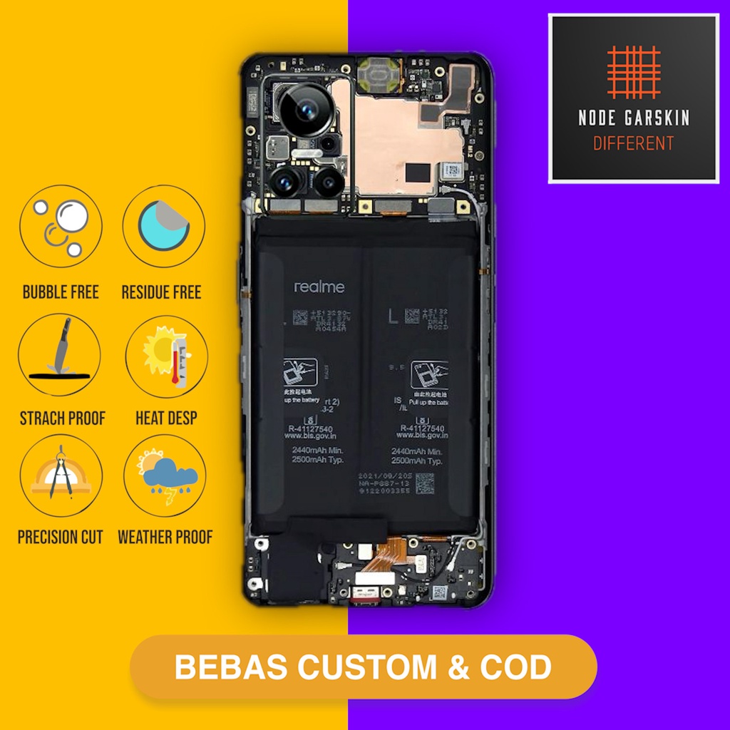 Garskin Skin Realme GT Neo 3 Fullbody Atau Backonly Teardown mesin  - Vinyl Protector