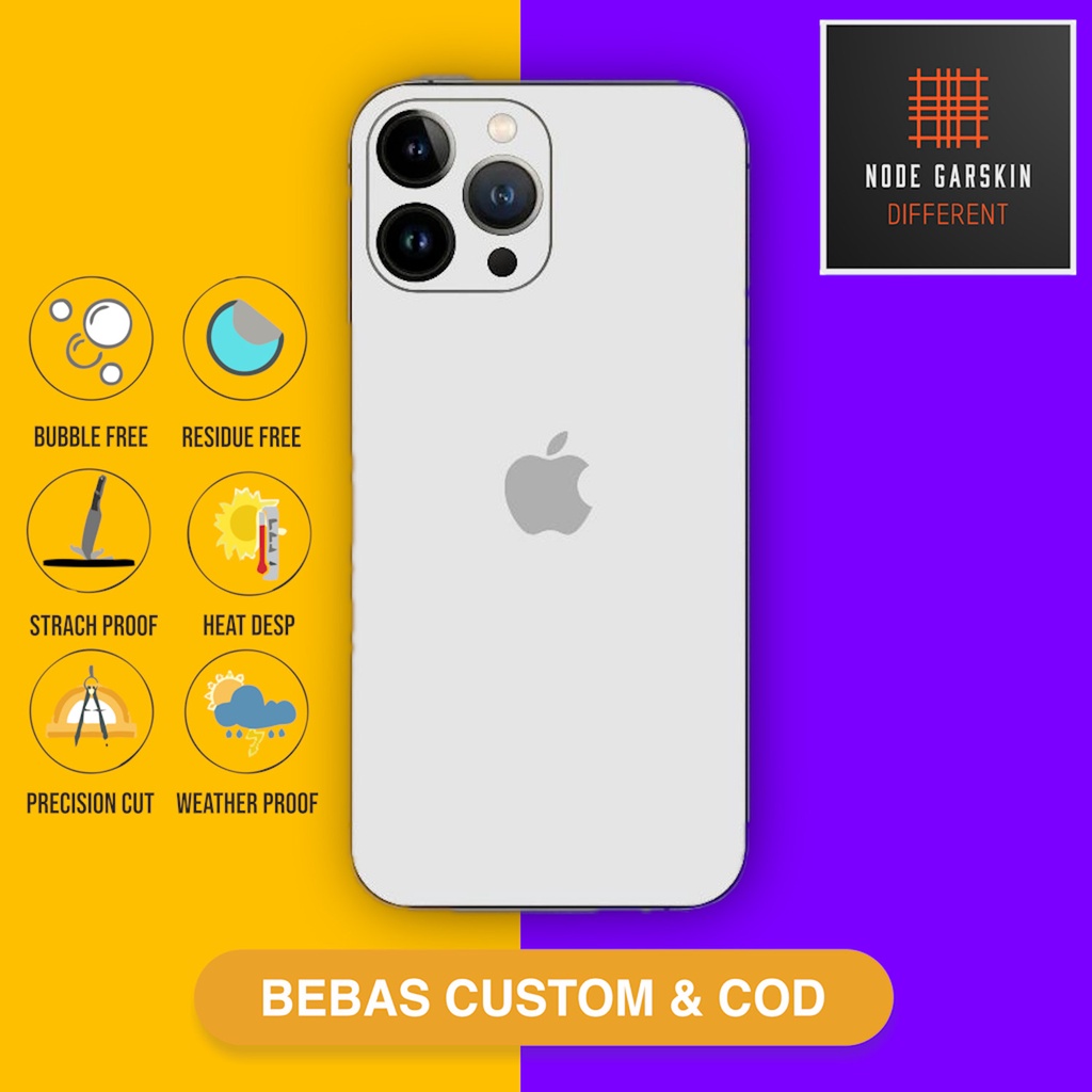 Garskin Skin iphone 13 pro Fullbody Atau Backonly titanium color 2 - Vinyl Protector