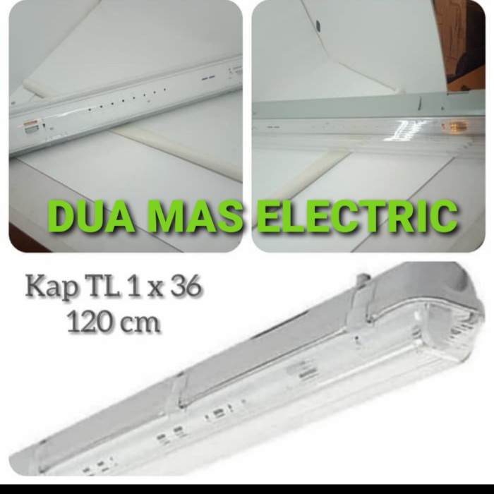 Promo Kap Lampu Tl Waterproof 1X36 / Kap Neon Tl Outdoor 1X36 1 X 36 120Cm