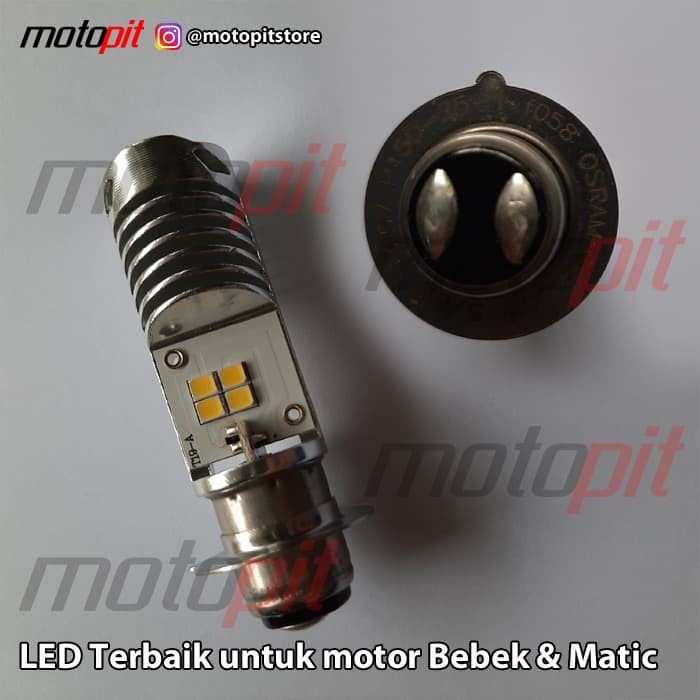 osram led t19 m5 k1 lampu utama motor h6 putih ac / dc - plug n play m3m2