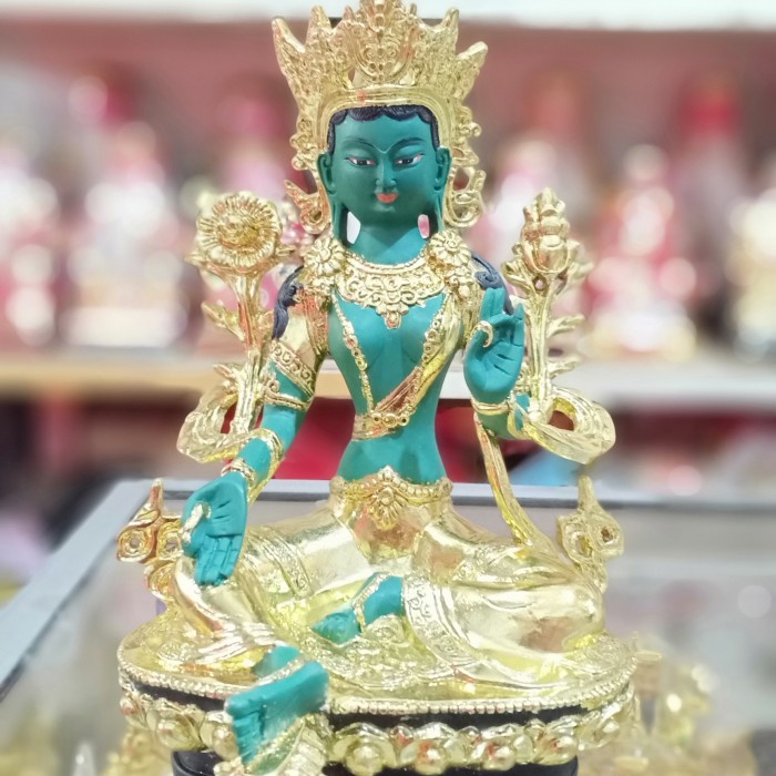 Patung Dewi Tara Hijau Green Tara