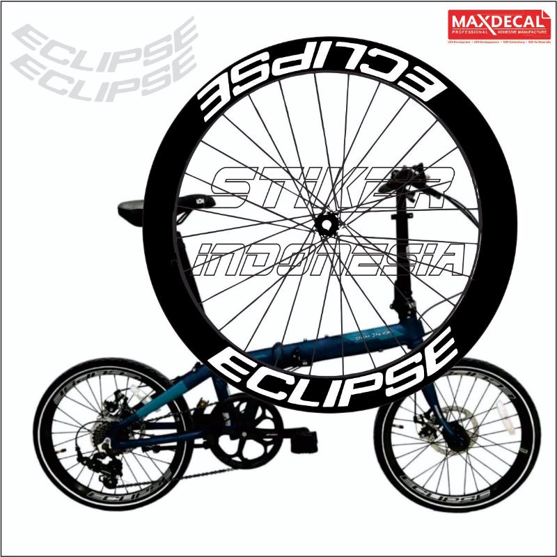 setiker rims stiker velg eclips harga perbiji sepeda lipat folding bike seli ECLIPSE