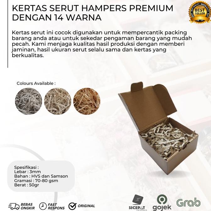 

Kertas Cacah Coklat/ Kertas Potong / Kertas Serut Untuk Hampers 500Gr Stok Terbatas