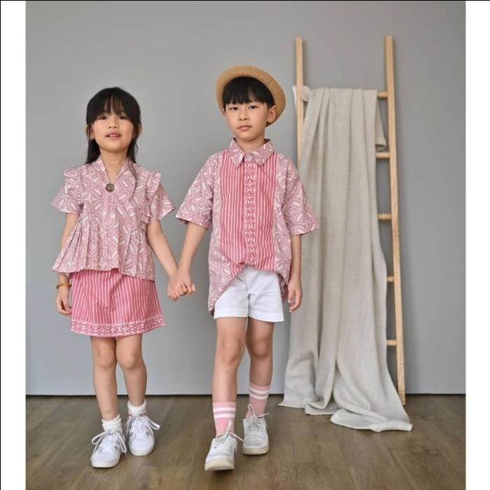 Jose Baju Batik Anak Laki-Laki Aileen Pink
