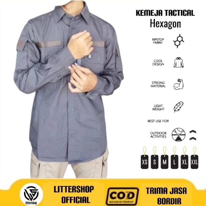 Kemeja Tactical Pdl Lapangan Outdoor Baju Taktikal Komunitas Kerja Hk
