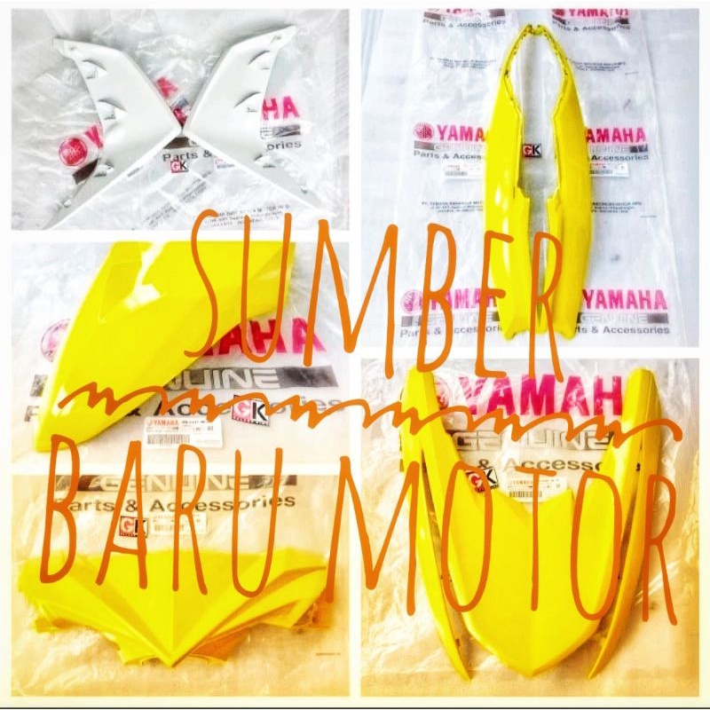 PAKET COVER BODY HALUS FULL SET YAMAHA MIO M3 , MIO Z , MIO 125 KUNING ORIGINAL