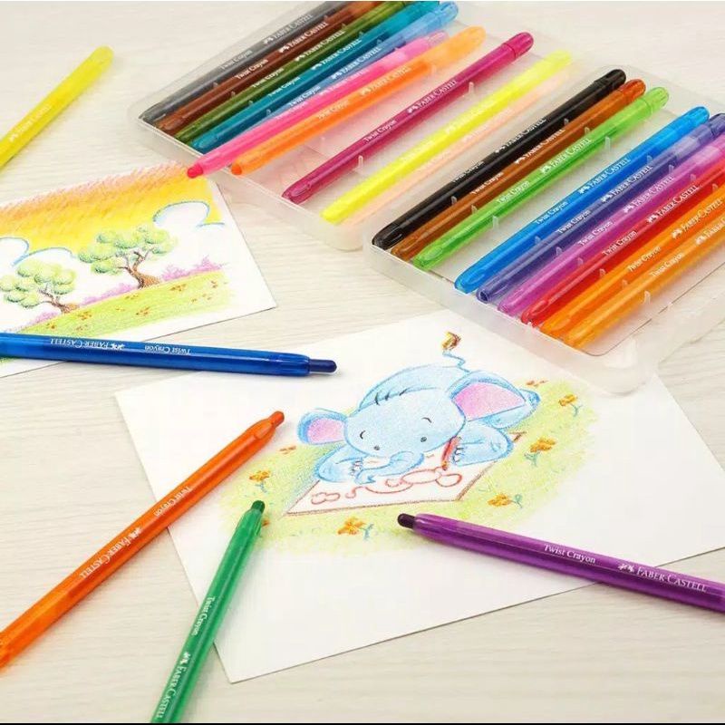 

Twist Crayon 24 Warna Faber Castell / Crayon Putar