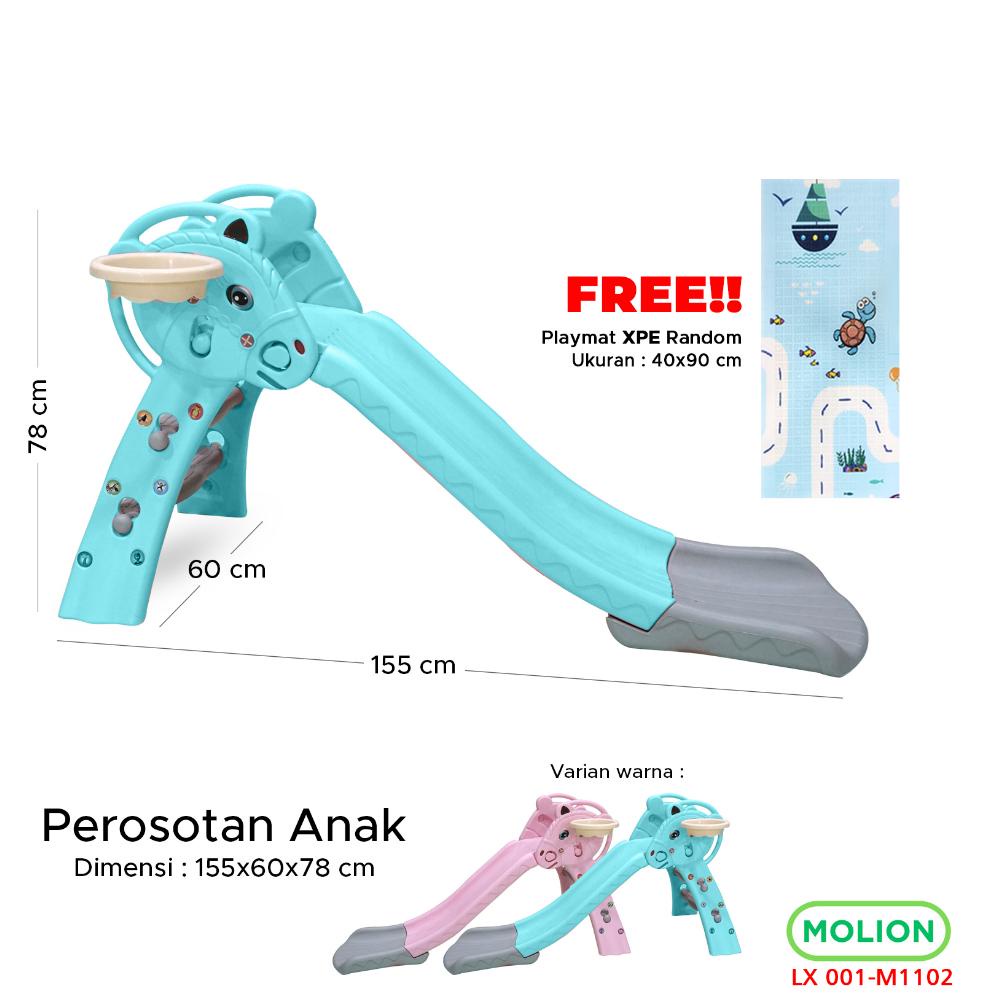 Mainan Perosotan Anak Prosotan Pagar Ayunan Kuda Kudaan Karpet 001-M1102