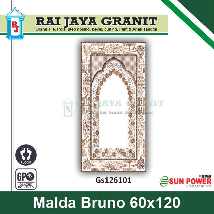 Granit Sajadah 60X120 Malda Bruno Gs126101 Sun Power