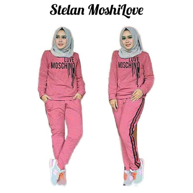 setelan baju olahraga wanita size M-XXXL/training super jumbo/bj senam