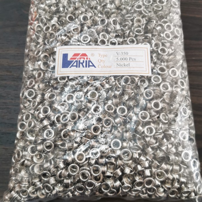 

mata ayam 350 / mata eyelet 5mm nikel/5000pcs