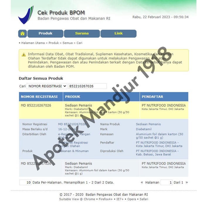 

Diabetal Sweetener 50 Sachet - Pemanis Ala Diabetes Rendah Kal