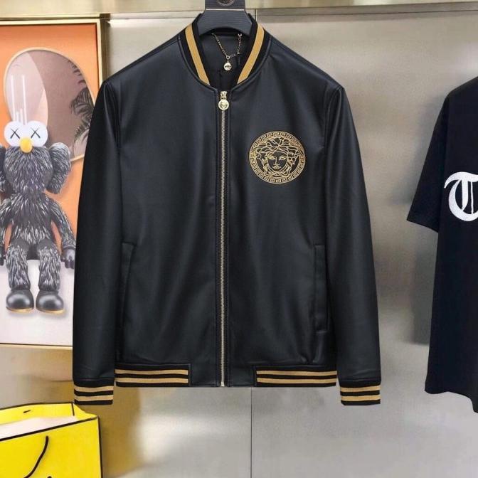 JAKET PRIA VER$463 HITAM KULIT IMPORT LIKE ORIGINAL NUMBER ONE 002# ARDISITUMORANG88