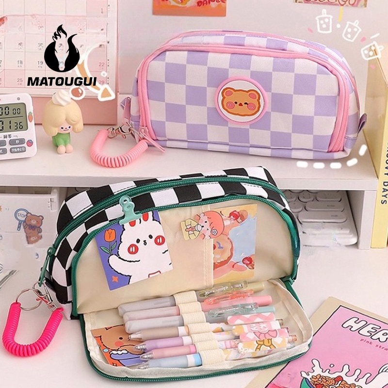 

W9U XUNYIN.SHOPKISI CATUR POLA KARTUN LUCU BESAR -KAPACITY TAS PENA MAHASISWA DAPAT DIBERANGI DENGAN