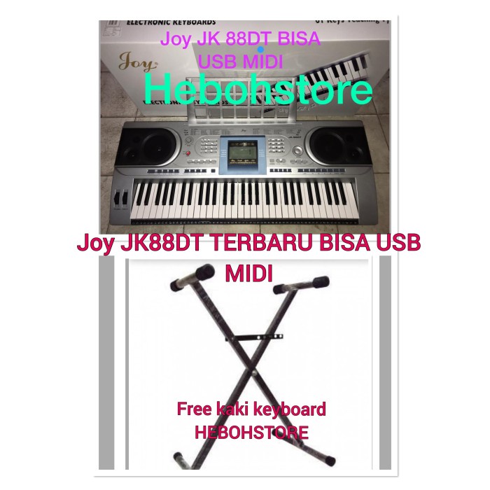 Keyboard Piano Joy Jk88Dt Jk-88 Dt Midi Usb + Kaki Keyboard Set Ori Terpopuler