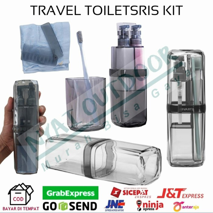 Terbaru Travel Toiletries Kit Botol Toiletries Kit Camping Gunung Promo Terlaris