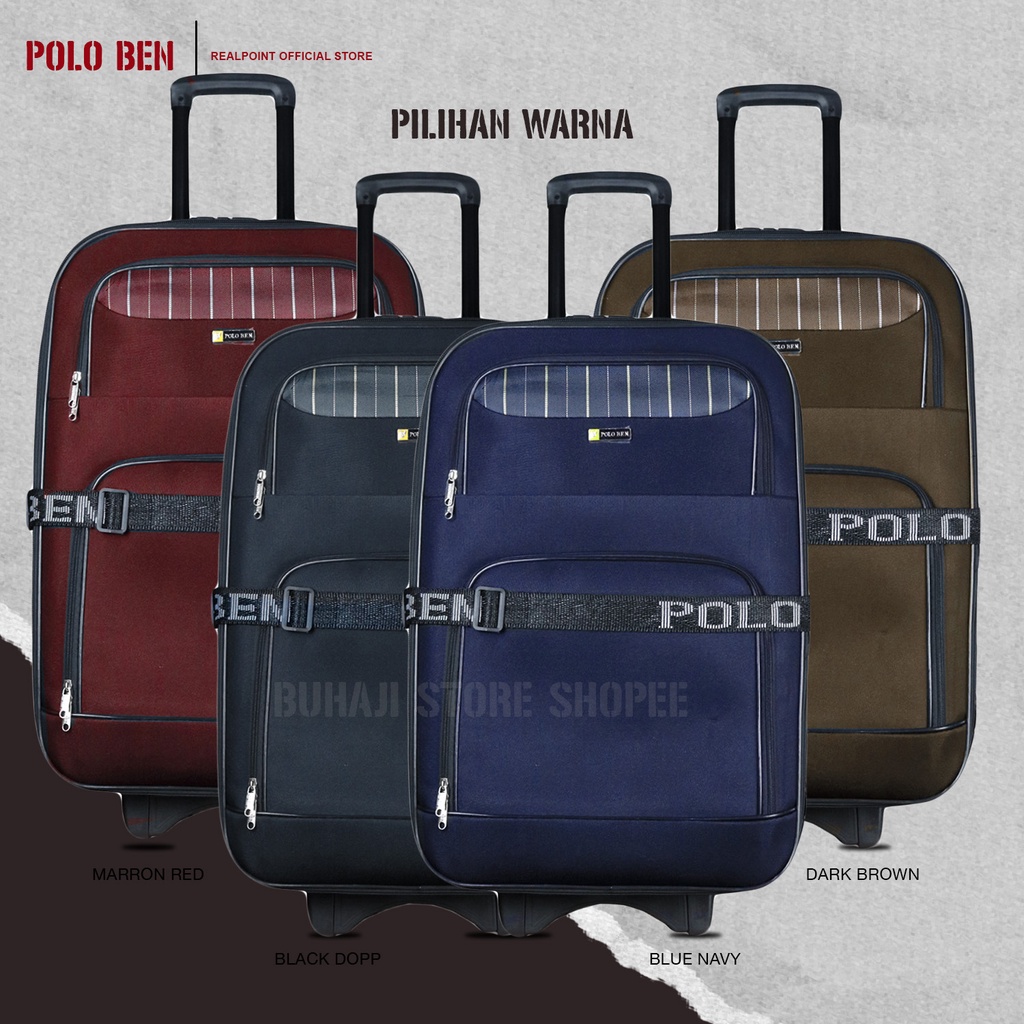 Polo BEN Koper Kain Kanvas Size 16-24 inch / Koper Kain Kanvas Original Kabin & Bagasi Premium - Tra