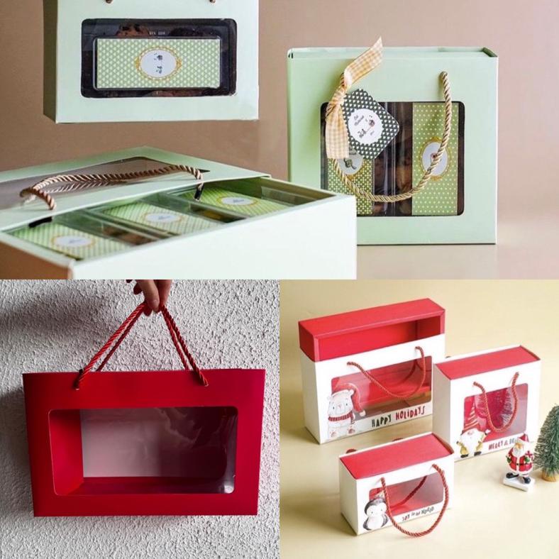 

12.12 (Min 5 Pcs) Box Sliding Tali Hampers Kue Kering Natal Christmas Ramadhan Box, Kotak Hampers Jinjing Idul Fitri, Eid Mubarak, Souvenir Goodie Bag Original