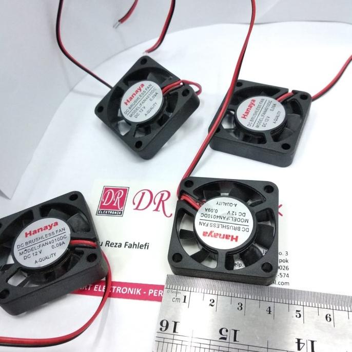 Terbaru GROSIR 0.09a Fan kipas kecil DC 12v 4cm 4x4cm 12volt 12 4 1 cm Hanaya dre3 Kualitas Baik