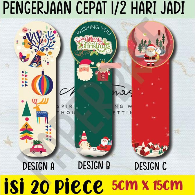 

Sticker Segel Toples Natal Label Merry Chrismas Berkualitas