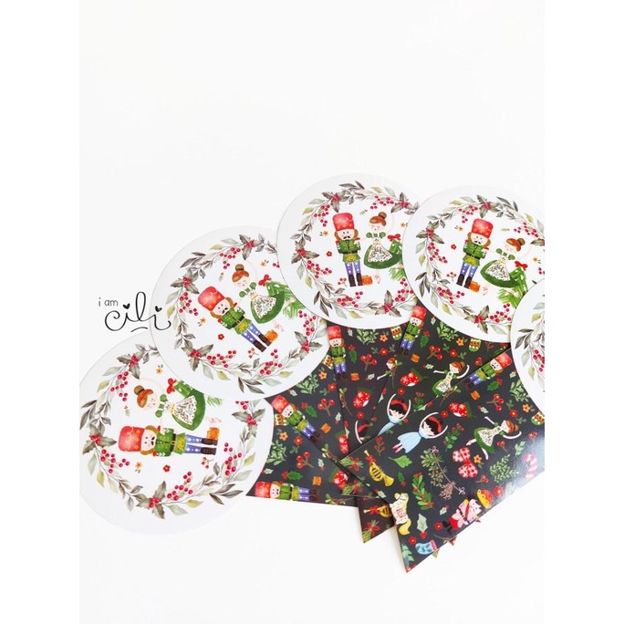 

(Sc050) Stiker Natal Penari Cantik Untuk Toples 250Gr (Uk 7X14Cm) Original