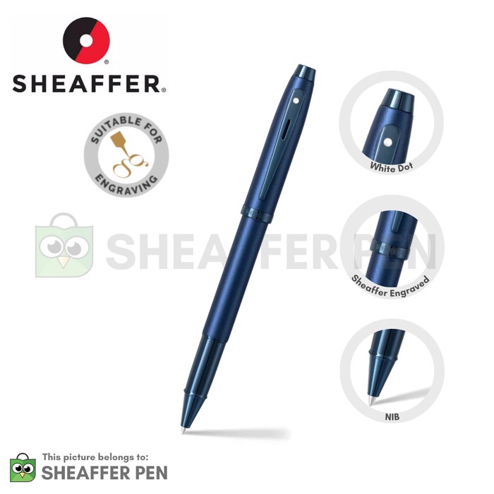 

✨Sale Sheaffer® 100 Satin Blue With Pvd Blue Trim Rollerball Pen Limited