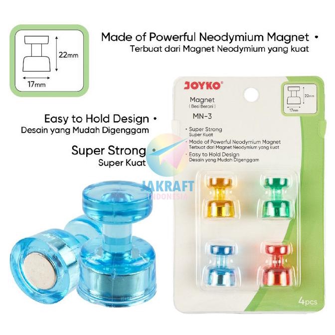 

Magnet Neodymium Joyko Mn-3 Papan Tulis Whiteboard Kulkas Super Kuat Kode 524