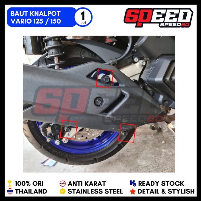 NEW BAUT DUDUKAN KNALPOT PCX VARIO 125 150 VARIO NEW PROBOLT THAILAND ORIGINAL TERBARU