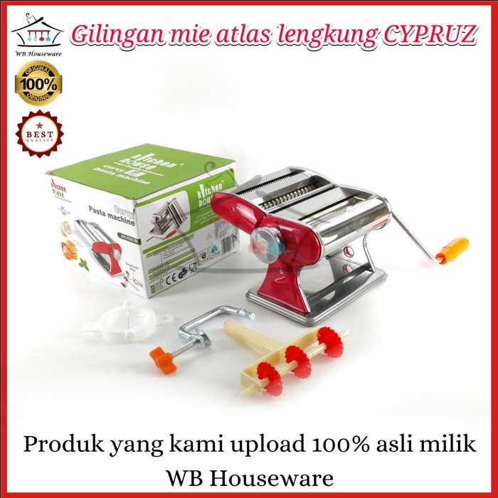 

✅Ready Gilingan Mie Atlas Stainless Kitchen House Cypruz Merah Tebal Diskon