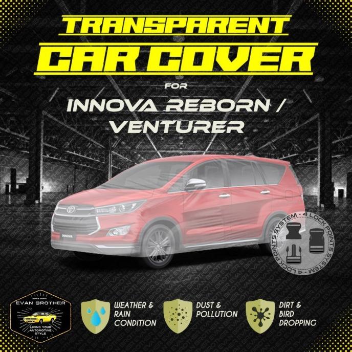 Cover Sarung Mobil Plastik Transparan Anti Air INNOVA REBORN