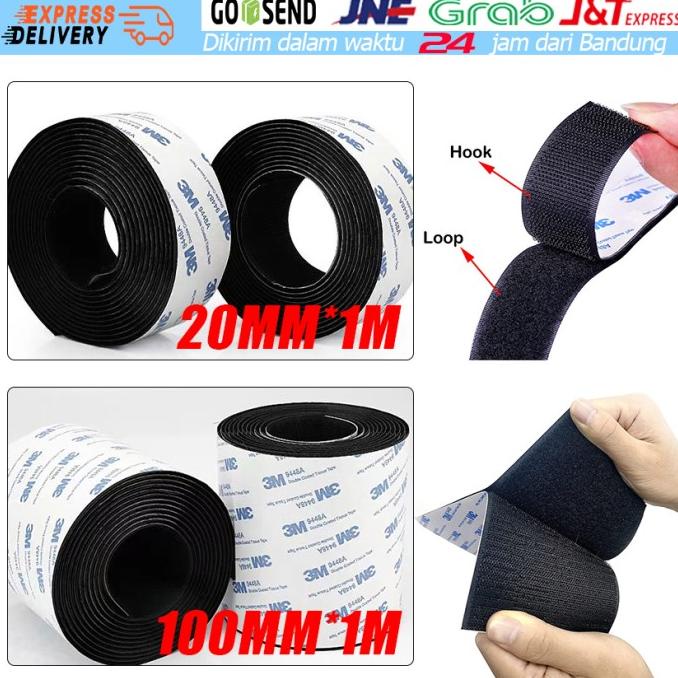 

TERLARIS Velcro 3M Double Tape Adhesive Hook Perekat Dobel Serbaguna Lem Loop